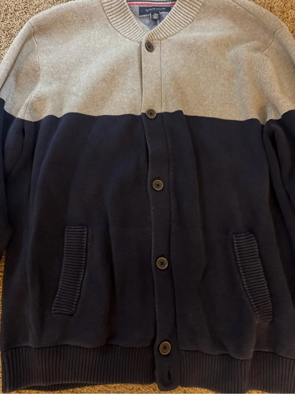 Tommy Hilfiger Gray Knit Cardigan